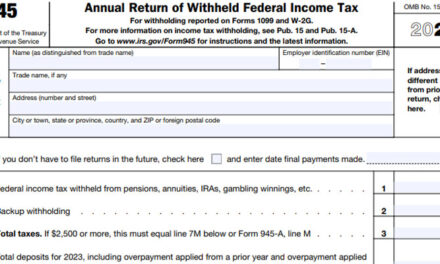 IRS Form 945: Your Guide to Reporting Withheld Federal Income Tax